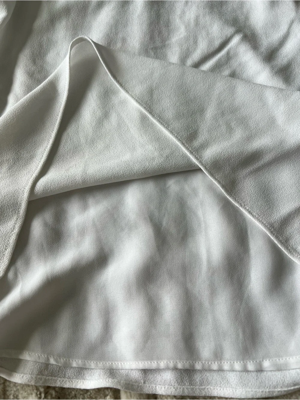 Zara White Mock-Neck Puff Sleeve Top